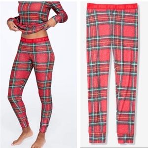 Victorias Secret PINK Cozy sleep leggings plaid S